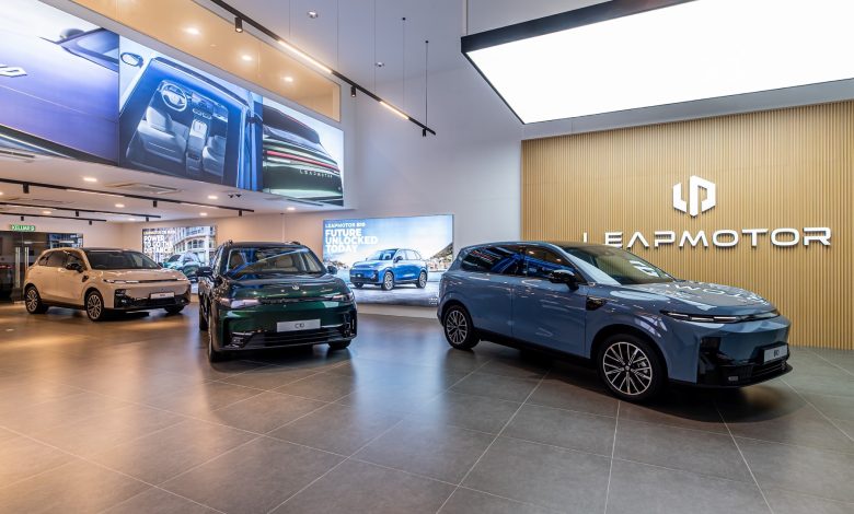 Leapmotor B10 and C10 vehicles displayed inside the Cycle & Carriage Setia Alam showroom